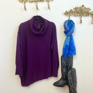 Eggplant purple turtleneck sweater Xl pit 23” l 32”